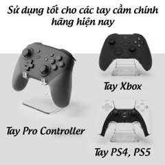 Đế nhựa đỡ tay cầm Xbox Series X, PS4, PS5, Pro Controller chính hãng Skull & Co