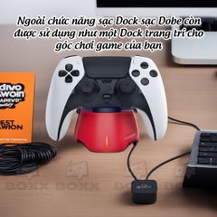 Dock sạc tay cầm PS5 DualSense PlayStation 5, Đế sạc tay cầm PS5 có đèn Led