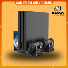Đế tản nhiệt cho máy PS4 Slim/Pro All in One, chân đế đứng làm mát cho máy PS4 chính hãng Dobe