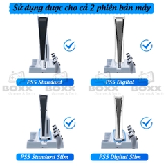 Đế tản nhiệt cho máy PS5 kèm dock sạc tay cầm, đế đứng làm mát cho máy PS5