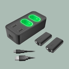 Pin sạc cho tay cầm Xbox One S, Xbox Series X bộ 2 viên pin 800mAh kèm dock sạc chính hãng Dobe