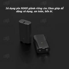 Pin sạc cho tay cầm Xbox One S, Xbox Series X bộ 2 viên pin 800mAh kèm dock sạc chính hãng Dobe