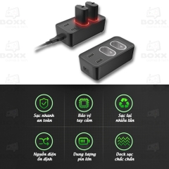 Pin sạc cho tay cầm Xbox One S, Xbox Series X bộ 2 viên pin 800mAh kèm dock sạc chính hãng Dobe