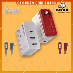 Bộ Sạc 65W + Dock chuyển HDMI Video, LAN cho Nintendo Switch, Steam Deck, ROG Ally chính hãng IINE