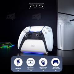 Dock Sạc cho Tay Cầm PS5 DualSense, Đế sạc tay cầm PlayStation 5 chính hãng IINE