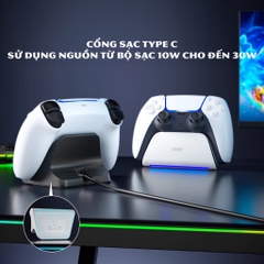 Dock Sạc cho Tay Cầm PS5 DualSense, Đế sạc tay cầm PlayStation 5 chính hãng IINE