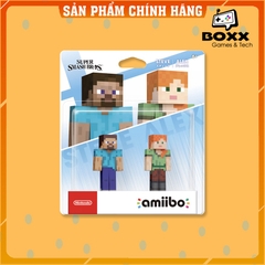 Mô hình Amiibo Minecraft Steve & Alex chính hãng Nintendo