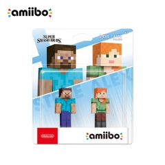 Mô hình Amiibo Minecraft Steve & Alex chính hãng Nintendo