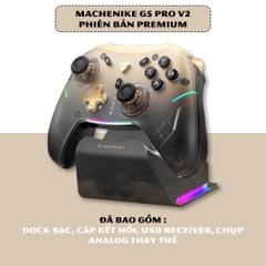 Tay cầm MACHENIKE G5 Pro Max Phím cơ, Analog Hall Effect, Macro kèm Dock Sạc cho Nintendo Switch, PC, Laptop, Steam Deck