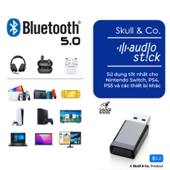 Skull & Co AudioStick Bluetooth 5.0 hỗ trợ kết nối tai nghe không dây, loa bluetooth cho máy PS4, PS5, Nintendo Switch
