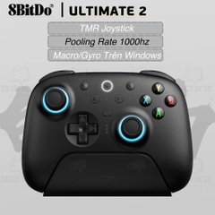 Tay cầm 8BitDo Ultimate 2 Wireless Controller kèm Dock Sạc cho PC, Laptop, Steam Deck