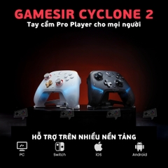 Tay cầm GameSir Cyclone 2 Kèm Dock Sạc hỗ trợ Macro, Phím Cơ, Polling Rate 1000Hz