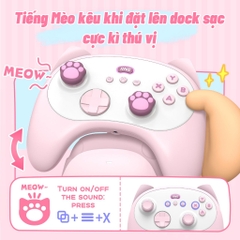 Tay cầm IINE Meow Kitten Controller kèm dock sạc cho Nintendo Switch, Máy Tính