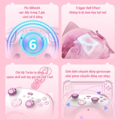 Tay cầm IINE Meow Kitten Controller kèm dock sạc cho Nintendo Switch, Máy Tính
