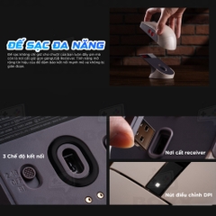 Chuột không dây 8BitDo Retro R8 Mouse - N Edition Wireless 4K Polling Rate kèm dock sạc