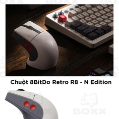 Chuột không dây 8BitDo Retro R8 Mouse - N Edition Wireless 4K Polling Rate kèm dock sạc
