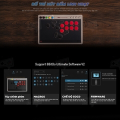 Bàn chơi game 8BitDo Arcade Controller cho Nintendo Switch, Windows, Android