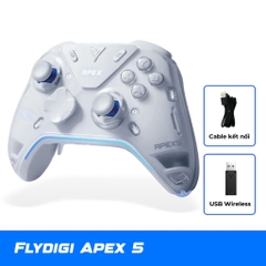 Tay cầm Flydigi Apex 5 hỗ trợ Macro, Phím Cơ, Polling Rate 1000Hz cho Nintendo Switch, PC, Laptop