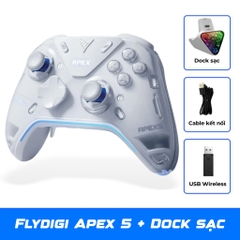 Tay cầm Flydigi Apex 5 hỗ trợ Macro, Phím Cơ, Polling Rate 1000Hz cho Nintendo Switch, PC, Laptop