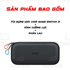 Túi đựng máy Nintendo Switch 2 kèm miếng dán màn hình chính hãng Nintendo