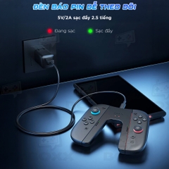 Grip Sạc Joy-Con chữ V cho Nintendo Switch 2 chính hãng JSAUX, Joy-Con Charging Grip for Switch 2