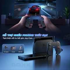 Grip Sạc Joy-Con chữ V cho Nintendo Switch 2 chính hãng JSAUX, Joy-Con Charging Grip for Switch 2