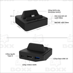Dock sạc HDMI TV cho Nintendo Switch, Dock HDMI cho Nintendo Switch chính hãng Dobe