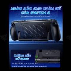 Ốp lưng tay cầm NeoGrip Split Protective Case JSAUX cho Nintendo Switch 2 hỗ trợ Dock, Chống mỏi tay