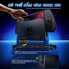 Ốp lưng tay cầm NeoGrip Split Protective Case JSAUX cho Nintendo Switch 2 hỗ trợ Dock, Chống mỏi tay