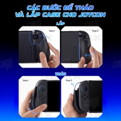 Ốp lưng tay cầm NeoGrip Split Protective Case JSAUX cho Nintendo Switch 2 hỗ trợ Dock, Chống mỏi tay