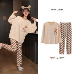 Bộ ngủ thu đông Cotton dài tay (17 kiểu dáng hot thu đông 2023)