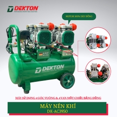 Máy Nén Khí 4HP/50L Dekton Khong Dầu / DK-AC3950 / 42 Giây Đầy Bình/50L