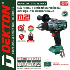 Thân Máy Khoan Pin 3 Chức Năng Dekton M21-ID13120JCB- Anti Kickback - Chân Pin Phổ Thông Makita