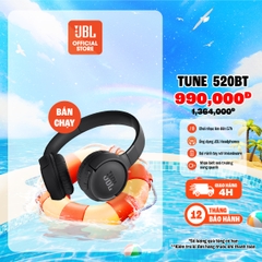 Tai Nghe bluetooth chụp tai JBL Tune 520BT - Hàng Chính Hãng