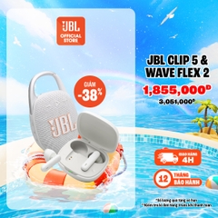 [COMBO ĐỘC QUYỀN ONLINE] COMBO TAI NGHE JBL WAVE FLEX 2 & LOA JBL CLIP 5