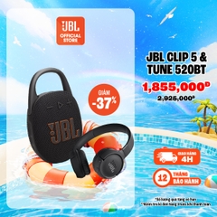 [COMBO ĐỘC QUYỀN ONLINE] COMBO TAI NGHE CHỤP TAI JBL T520BT & LOA JBL CLIP 5