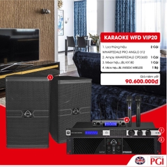 KARA WFD VIP20 - Combo Karaoke (Loa Wharfedale Pro Anglo 312 + WFD CPD3600 + JBL KX180 + JBL VM300) - Hàng Chính hãng PGI