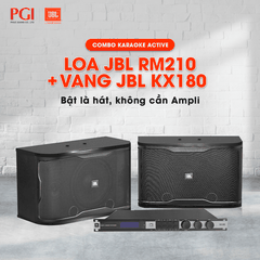 Combo Karaoke Active (Bộ Loa JBL RM210 + Vang Số JBL KX180 + Micro JBL VM200) - Hàng Chính hãng PGI