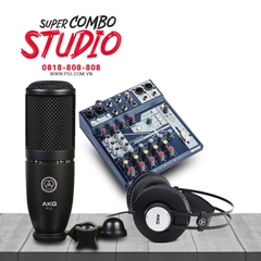 Combo KM Micro thu âm AKG P120 | Mixer NotePad-8FX | Tai nghe AKG K72 - Hàng Chính hãng PGI