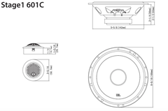 Loa phân tần lắp trên xe ô tô JBL STAGE1 601C