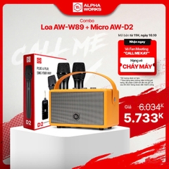 [Alpha Works x Kay Trần] Combo Loa Alpha Works W89 + Micro Alpha Works D2_Tặng vé FMT 