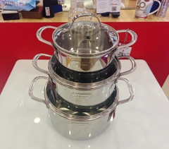 Bộ nồi Inox liền khối Elmich Trimax classic size EL2105 16,20,24cm