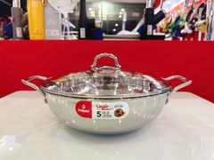 Chảo xào Inox 304 liền khối Kalpen Lager 30cm