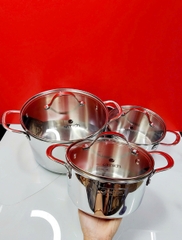 Bộ nồi inox 3 lớp đáy liền Elmich 2103OL size 18,20,26cm