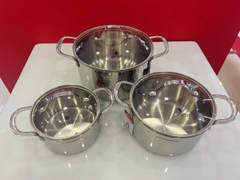 Bộ nồi Inox liền khối Elmich Trimax classic size EL2105 16,20,24cm