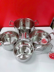 Bộ Nồi Inox Liền Khối Elmich Premium EL3100 Size 18,20,24 Quánh 16cm