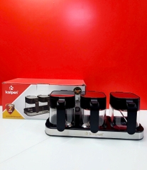 Bộ 3 hộp đựng gia vị thuỷ tinh Kalpen SB3