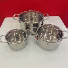 Bộ nồi Inox liền khối Elmich Trimax classic size EL2105 16,20,24cm