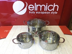 Bộ nồi Inox liền khối Elmich Trimax classic size EL2105 16,20,24cm