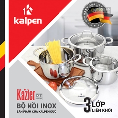 Bộ Nồi Inox 3 Lớp Liền Khối Kalpen Kazler Kz1